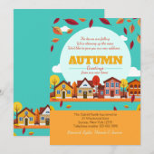 秋の町内引越し告知 案内状 (正面/裏面)