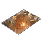 秋の畑のトウモロコシの茎 ノートブック (左側)