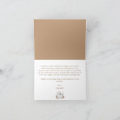 秋の白いパンプキンブライダルシャワー サンキューカード (内部)