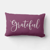 秋の白い台本に感謝 ランバークッション (裏面)