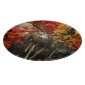 秋の白い尾 カッティングボード (角)