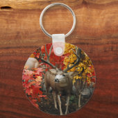 秋の白い尾 キーホルダー (正面)