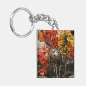 秋の白い尾 キーホルダー (正面左)