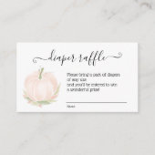 秋の白かぼちゃおむつラッフルウォーター色 エンクロージャーカード (正面)