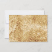 秋の白フローラ離れ結婚金ゴールド 出欠カード (裏面)