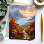 秋の白昼夢 | 秋の山の風景カード
