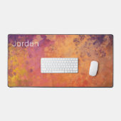 秋の白熱［赤熱］光を放つ分岐水の色 デスクマット (キーボード&マウス)