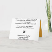 秋の白鳥 カード (裏面)