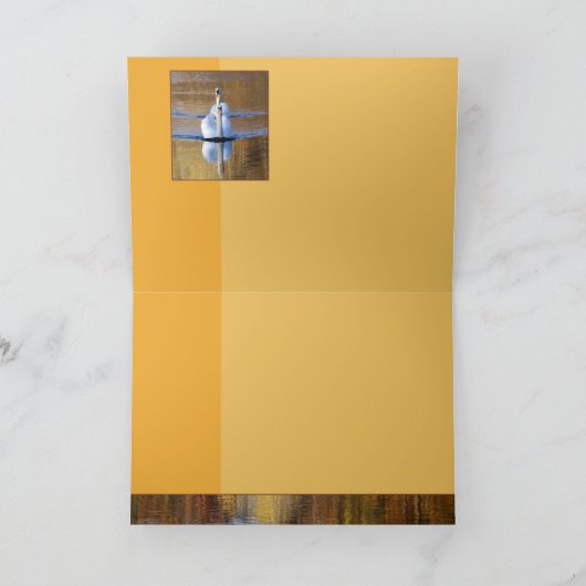 秋の白鳥 カード (内部)