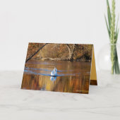 秋の白鳥 カード (正面)