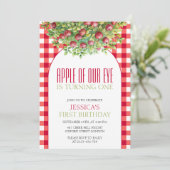 秋の目の中のリンゴの最初の誕生日 招待状 (スタンド正面)