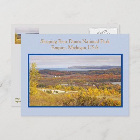 秋の眠るクマ砂丘NATIONAL PA.ポストカード ポストカード (正面/裏面)