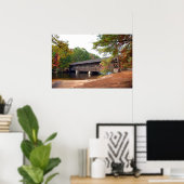 秋の石山の橋 ポスター (ホームオフィス)