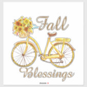 秋の祝福 自転車 シール (シート)