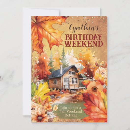 秋の祝賀会の招待状 招待状 (正面)