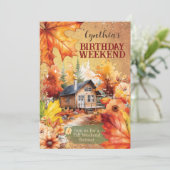 秋の祝賀会の招待状 招待状 (スタンド正面)