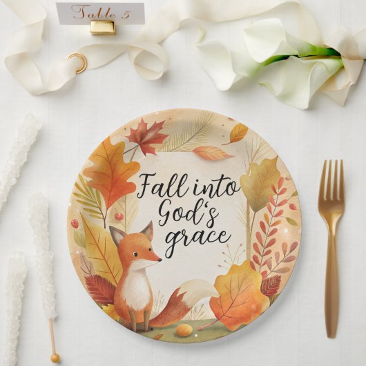 秋の神の恵み ペーパープレート (ウェディング)