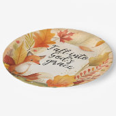 秋の神の恵み ペーパープレート (アングル)