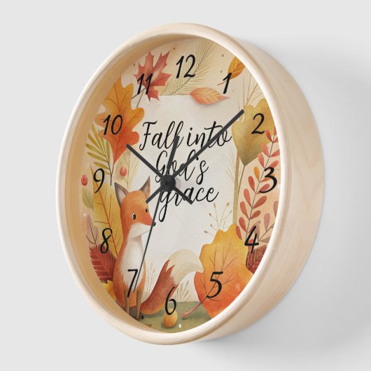 秋の神の恵み 壁時計 (傾斜)