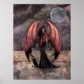 秋の神秘的なゴシック様式の妖精のファンタジーアートのポスター ポスター (正面)