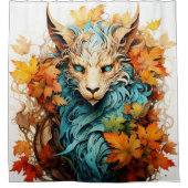 秋の神秘的な生き物 シャワーカーテン (正面)