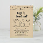 秋の祭りへの招待 招待状 (スタンド正面)