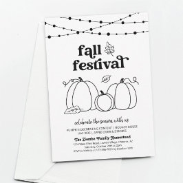 秋の祭りへの招待 招待状