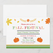 秋の祭りチラシテンプレート 招待状 (正面/裏面)