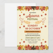 秋の祭りチラシテンプレート | 秋のイベント招待 招待状 (正面/裏面)