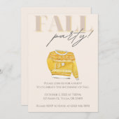 秋の祭りパーティー 招待状 (正面/裏面)