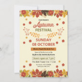 秋の祭り フライヤーテンプレート | 秋のイベント招待 招待状 (正面)