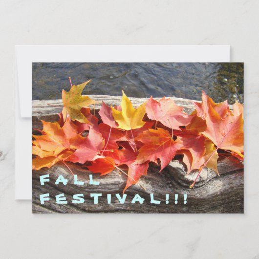 秋の祭典！イベント招待状 紅葉 招待状 (正面)