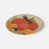 秋の秋お祝いナプキンス ペーパープレート (アングル)