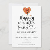 秋の秋がパーティー発表後ずっと楽結婚しく 招待状 (正面)