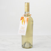 秋の秋のオレンジ葉のワ結婚イン ボトルネックタグ (アングル)