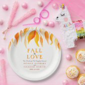 秋の秋のオレンジ葉の結婚 ペーパープレート (パーティー)