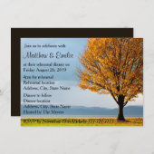 秋の秋のカエデの木のリハーサルの夕食 招待状 (正面/裏面)