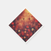 秋の秋のカエデ離れ《写真》ぼけ味ページ スタンダードカクテルナプキン (角)