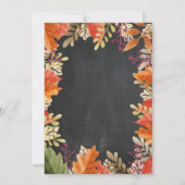 秋の秋のブライダルシャワーの招待状 招待状 (裏面)