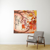 秋の秋のブライダルシャワーの背景幕は恋に落ちます タペストリー (インサイチュ(横))