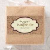 秋の秋のブラウンの花のベーキングのラベル ラベル (インサイチュ)