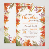 秋の秋のベビーシャワーの招待状 招待状 (正面/裏面)