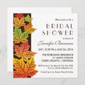 秋の秋のメープルリーフ結婚式招待状ホワイト 招待状 (正面/裏面)