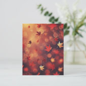 秋の秋のメープル離れ《写真》ぼけ味スクラップブック紙 (スタンド正面)