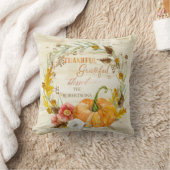 秋の秋の収穫の季節的な装飾のカボチャリース クッション (ブランケット)