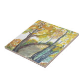 秋の秋の木は芸術の絵画の運命を去ります タイル (側面)