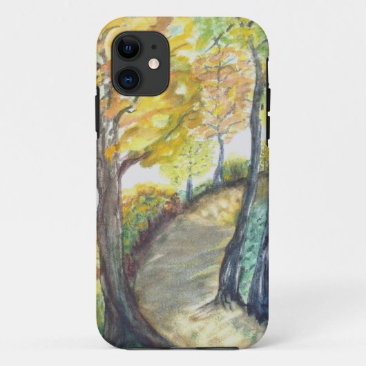 秋の秋の木は芸術の絵画の運命を去ります Case-Mate iPhoneケース (裏面)