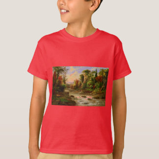 秋の秋の森林川のロバートDuncansonの運命 Tシャツ