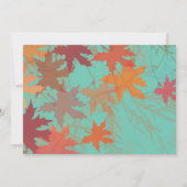 秋の秋の秋離れのバルミツワー招待状 招待状 (裏面)