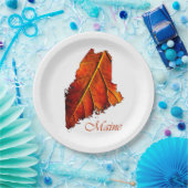 秋の秋の結婚式ブラウンリッチ深い素朴カラー ペーパープレート (パーティー)